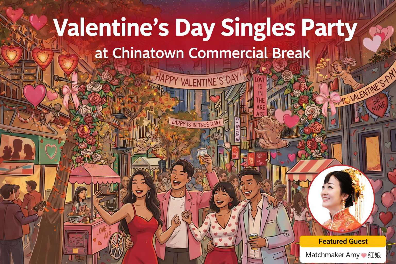 Valentine’s Day Singles Party at Chinatown Commercial Break